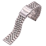 Stainless Steel Watchbands Women Men Bracelet 18mm 20mm 22mm 24mm Silver Straight End Watch Band Str