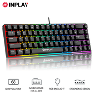 Inplay 68 / 85 Key RGB Membrane Keyboard Raibow Light Waterproof Smooth Gaming Keyboard For PC Lapto