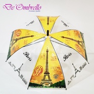 (A-19) Adult PVC Umbrella with 8 Sides with Paris Motif