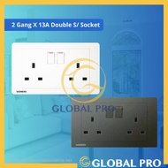 SIEMENS Delta 2 Gang RJ45 CAT6 Faceplate RJ45 Wall Socket Network Socket 2 Ports Data Wall Socket Ou