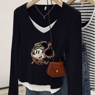 Clothes Fashion Tops Long-Sleeved T-Shirts Bottoming Shirts Medium Large Size M-3XL American Style C