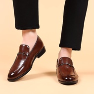 Large-size Leather Shoes For Mens Business Formal Casual Shoes For Mens British And Korean Style Poi