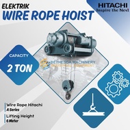 Hoist crane 2 ton Hitachi hoist 2ton wirerope hoist 2 ton x 6 meter