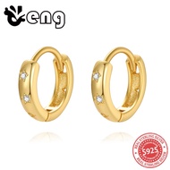 S925 Sterling Silver Jewelry Earrings Fashionable Minimalist Zircon Star Pentagram Earrings D414-ERH