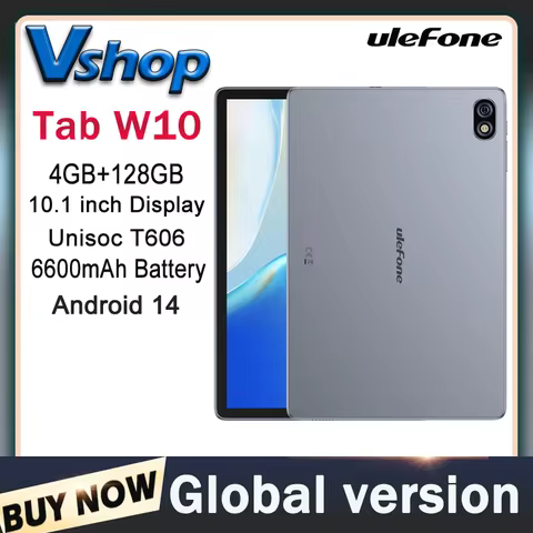 Ulefone Tab W10 WiFi Tablet PC Gift Pack Version 4GB+128GB 10.1 inch 6600mAh Battery Android 14 Unis