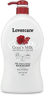 Lover's Care Goat's Milk Moisturizing Body Wash Shower Cream Rose Hip Seed Oil 40.7 Fl.Oz - Single…