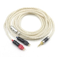 16 Core OCC Silver plated Upgrade Cable Balanced 2.5mm 4.4 6.5 XLR Earphone Cable For Sennheiser HD5