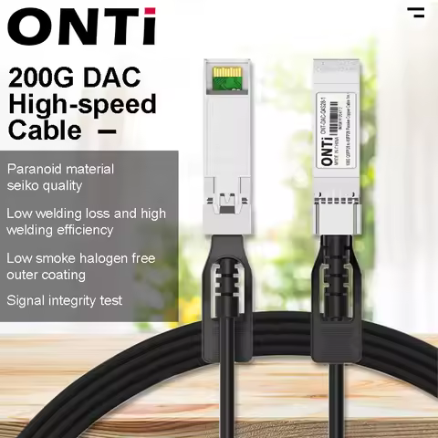 ONTi-Passive Direct Attach Copper Twinax Cable, 200G, QSFP56, DAC Cable, 0.5m, 1m, 2m, 3M Jumber, fo