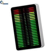 PENGGONG เครื่องวัดระดับเสียงพร้อมจอแสดงผล10สีเครื่องวัดระดับสเตอริโอ LED VU Meter AGC และ DB