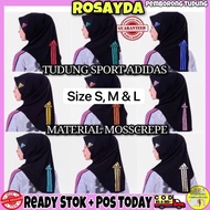 Rosayda🇲🇾 Tudung Sukan Adidas Material Mosscrepe B45 borong tudung murah pemborong tudung