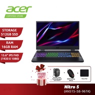 Acer Nitro 5 AN515-58-961K (I9-12900H 16GD5 512SSD/RTX3060 6GD6/Win11H) Gaming Laptop