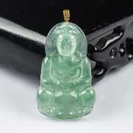 【珠宝严选】唯玉美 限时捡漏天然A货翡翠观音吊坠挂件送家人节日礼物附证书礼盒 6.57g