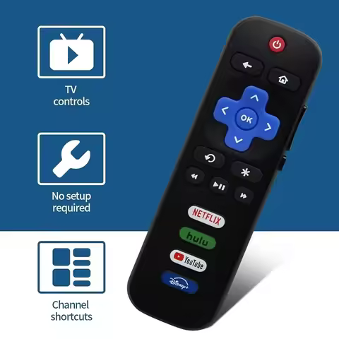 RC280A Replacement Remote Control Only For RK TV for TCL RK/Hisense RK/Onn RK/Philips RK/Sharp RK HD