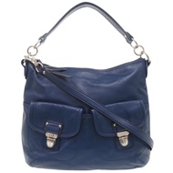 COACHCoach 2-Way 皮革藍色單肩包，藍色，0802