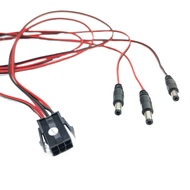 PCI-E GPU 6Pin To 3port DC 5.5 2.5mm Adapter Power Supply Cable Cord 12V 18AWG 1M