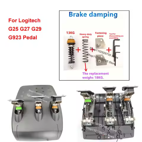 For Logitech G25 G27 G29 G923 Pedal Simracing Pedal Throttle Brake Clutch Hydraulic Damping Modified