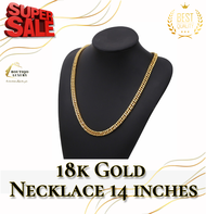 PREMIUM 18k Gold Necklace 14 inches Boutiqo Luxury | 18k Gold Plated  Necklace | Gold Necklace Chain for Men Stainless Non Tarnish 24inches 18k plated | New Classic Cross Men Necklace Gold Stainless Steel Chain Pendant Necklace For Men Jewelry
