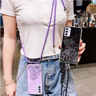 Crossbody Lanyard Phone Case Samsung S20 Ultra S10 Lite S10e S9plus Bling Glitter Ultra Thin Soft Silicone Cover Samsung S20 Plus S10 S9 Plus