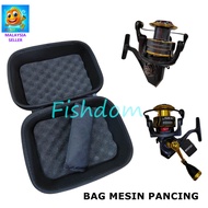 FISHDOM Bag Mesin Pancing Fishing Reel Sponge Hard Case Pouch Bag Fly Spinning Casting Storage