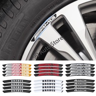 4pcs/set 9cm Aluminum Alloy Car Wheel Rim Tyre Sticker Auto Tire Emblem Badge Decal Decoration for M