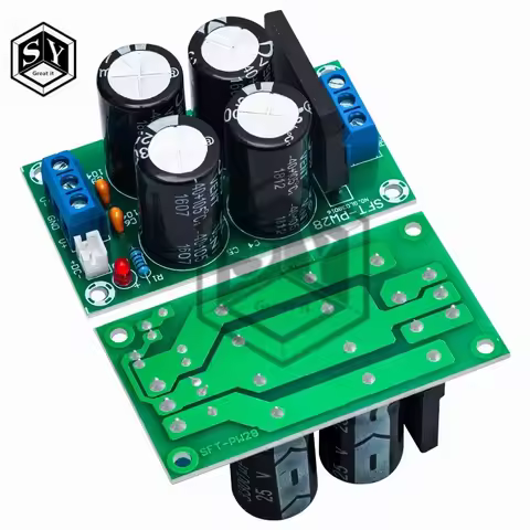 BAISHUN PW28 Dual Power Filter Board - 25A Flat Bridge Rectifier, Unregulated Power Supply for Audio