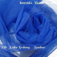 Kain Tile Souvenir Warna Biru Elektrik ( per setengah meter ) lebar kain 1.25meter