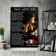 Rocky Balboa That Aint You Horizontal Paper Poster