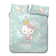 正版授權 三麗鷗 HELLO KITTY 凱蒂貓 糖果熊 標準雙人床包 雙人床包組 雙人床包 凱蒂貓床包 卡通床包 床包 寢具