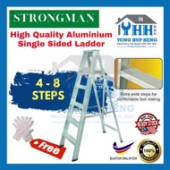 STRONGMAN 4-8 steps Single Sided Ladder / High Quality Aluminium Single Sided Ladder / Single Sided 