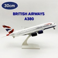 30cm British Airways AIRBUS 380 A380 Diecast Metal Aircraft WheelOriginal Kids Collection Gift