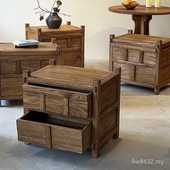 Silence Living Room Storage Bedside Table Retro Style Bedside Table Weathering B & B Side Cabinet Lo