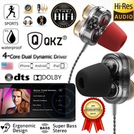 QKZ KD7 In-Ear Earphone Dual Dynamic Driver HiFi Sports Earbud Professional Bass Subwoofer Headset w