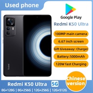 Smartphone Redmi K50 Ultra 5g Android ROM 256GB CPU Snapdragon 8 Gen3 Good Condition Used Phone