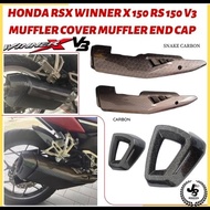 HONDA RS RS 150 V3/ RSX 150 WINNER X V3 MUFFLER PROTECTOR  EKZOS COVER MUFFLER COVER SET SILENCER MUFFLER END CAP COVER