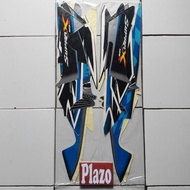 stiker striping body motor Supra X 125 2008 Biru