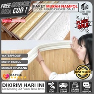 LIST WALLPAPER 3D (PAKET MURAH) Panjang 2.3 Meter Lebar 5cm Wallpaper List Foam 3D Stiker Dinding / 