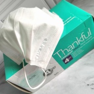 TERBAIK MASKER THANKFUL DAILY 4 PLY. 1 BOX ISI 30 PCS - COKLAT KODE