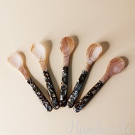 Coffee spoon made from conch-handled clam shells made in Japan - Coffee spoon