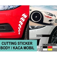 Unique Cute Car Body Window Sticker Cutting Sport Racing Flag 02