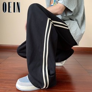 2023 Men New Autumn Casual Trousers Harajuku High Street Side Stripes Pants Mens Large Size Jogging Sweatpants Wide Leg Overalls