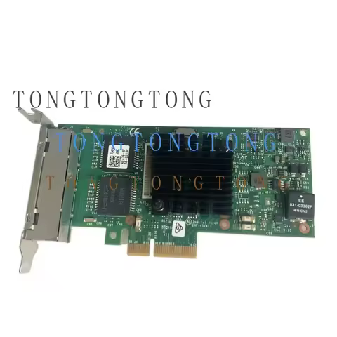 For DELL Intel I350-T4 THGMP X8DHT 9YD6K 0NWK Four-port Gigabit network card Used