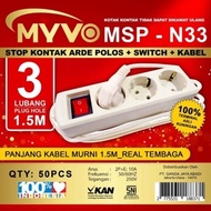 3-Hole SNI Cable + Switch Socket 1.5 Meters / 3 Meters / 5 Meters / 10 Meters