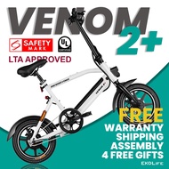 Minimotors Venom 2+ EBike E-Bike Electric Bike Bicycle 14 Inch | Foldable | 36V 10AH | LTA Approved | SG Ready Stock