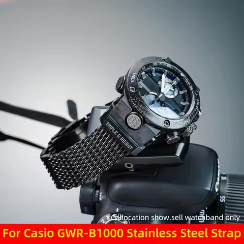 GWR-B1000 Stainless Steel Watch Strap For Casio Air Dominator 5588 GWR B1000 Modified Metal Watchban