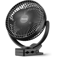 Koonie10000mAhCliponFanRechargeable,8-InchBatteryOperatedDeskFan,USBFanwith4Speeds,StrongAirflowStur