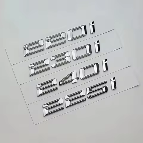 3D Black Chrome Car Letters Rear Trunk Logo Emblem Badge Sticker For BMW F45 F22 F23 G42 216i 218i 2