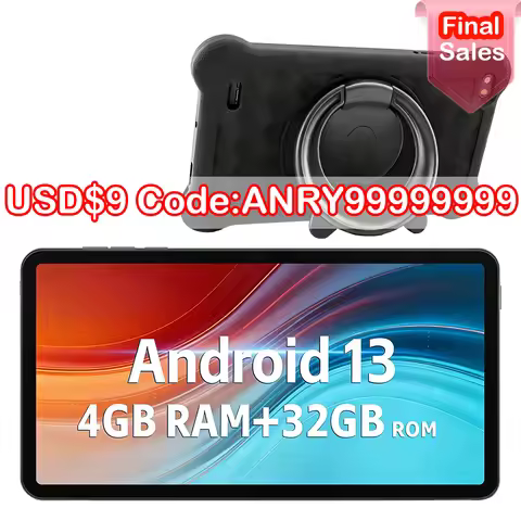 ANRY 7 Inch Tablet Android 13 Quad Core 4GB RAM 32GB ROM Dual Camera 2.4G+5G WiFi With Protective Ca