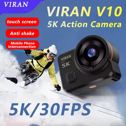 VIRAN V10 5K/30FPS Action Camera Electronic Image Stabilization 2.0" Touch Screen 30M Waterproof 4K 