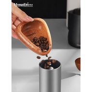 Mongdio Walnut Coffee Bean Scale Coffee Bean Saucer Hand-Brewed Italian Coffee Scale Bean Saucer Sub