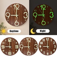Price Wall Clock Wooden Round Battery Powered Decoration Qqq